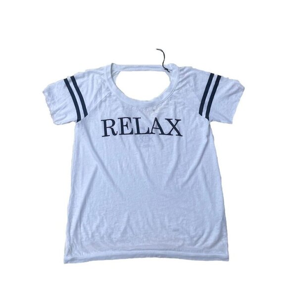Chaser Women Crew Neck Cut out RELAX T-Shirt Size S - Picture 4 of 16